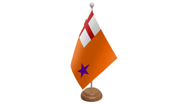 Orange Order Small Flag with Wooden Stands